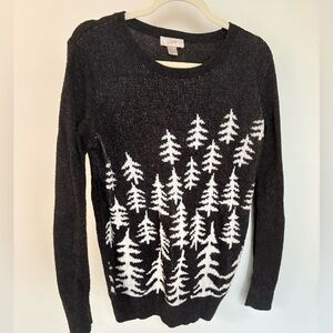 LOFT - Winter Tree Sweater - Size Medium
